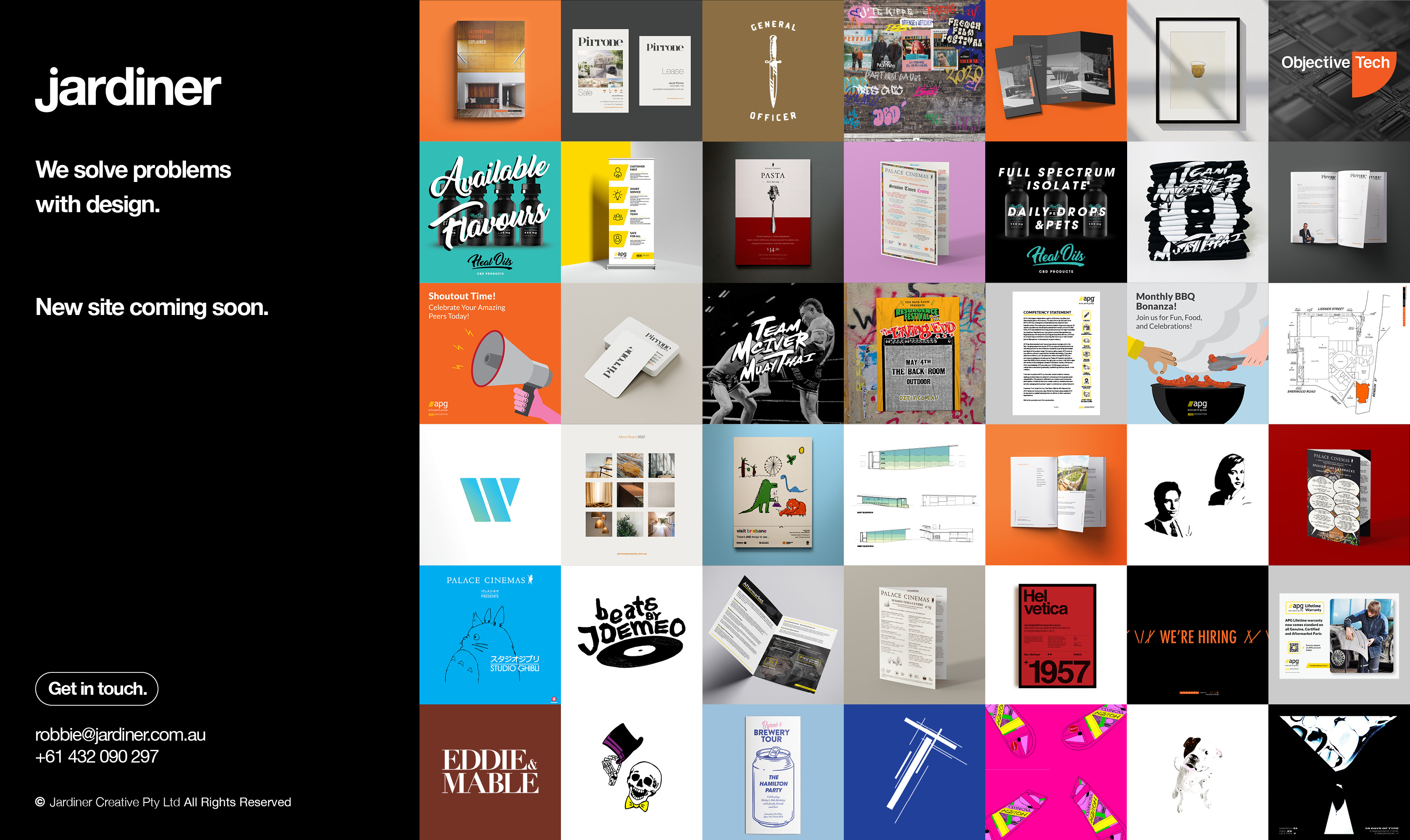 Jardiner Creative Landing Page